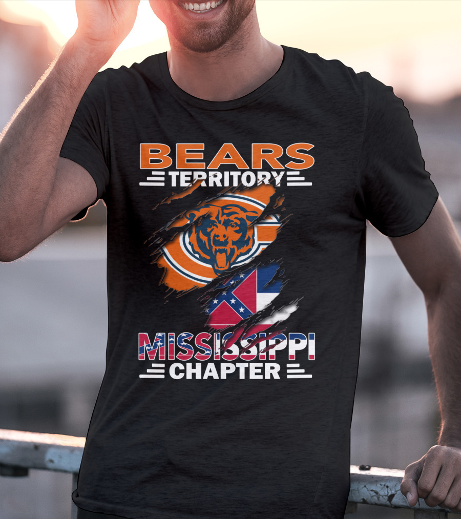 Bears Territory Chicago Mississippi Chapter Flag Collaboration T-Shirt