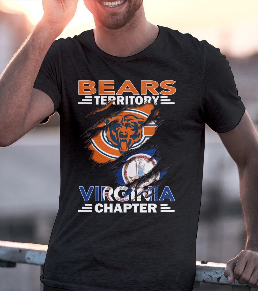 Bears Territory Virginia Chapter Chicago Bears Fan Club Virginia Division T-Shirt