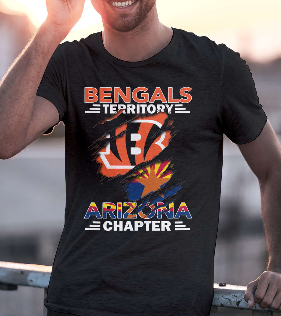 Bengals Territory Arizona Chapter Bengals Logo Arizona Flag T-Shirt