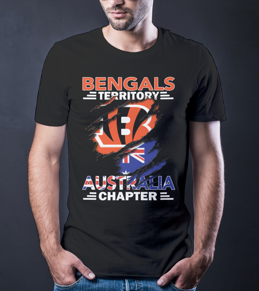 Bengals Territory Australia Chapter With Flag T-Shirt
