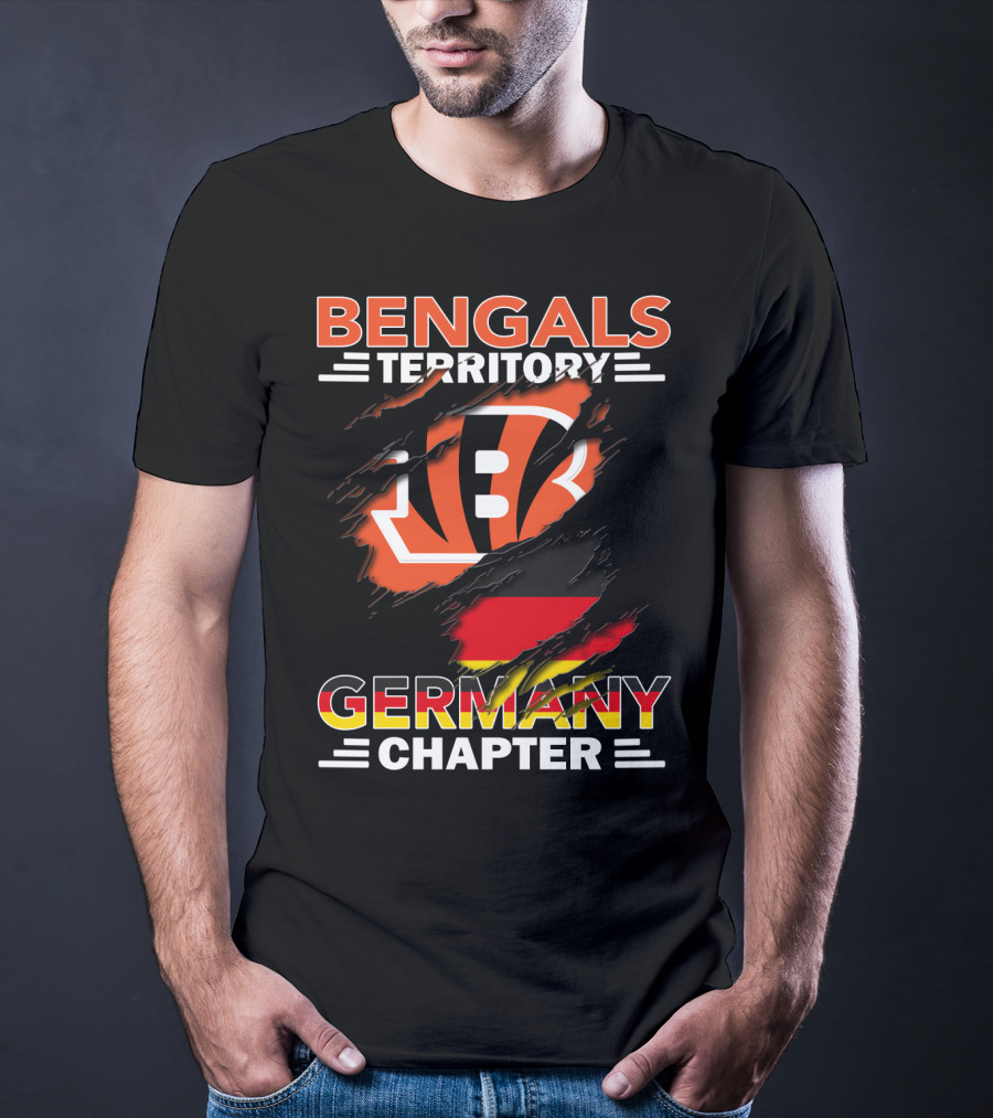 Bengals Territory Germany Chapter Logo With German Flag Elements T-Shirt