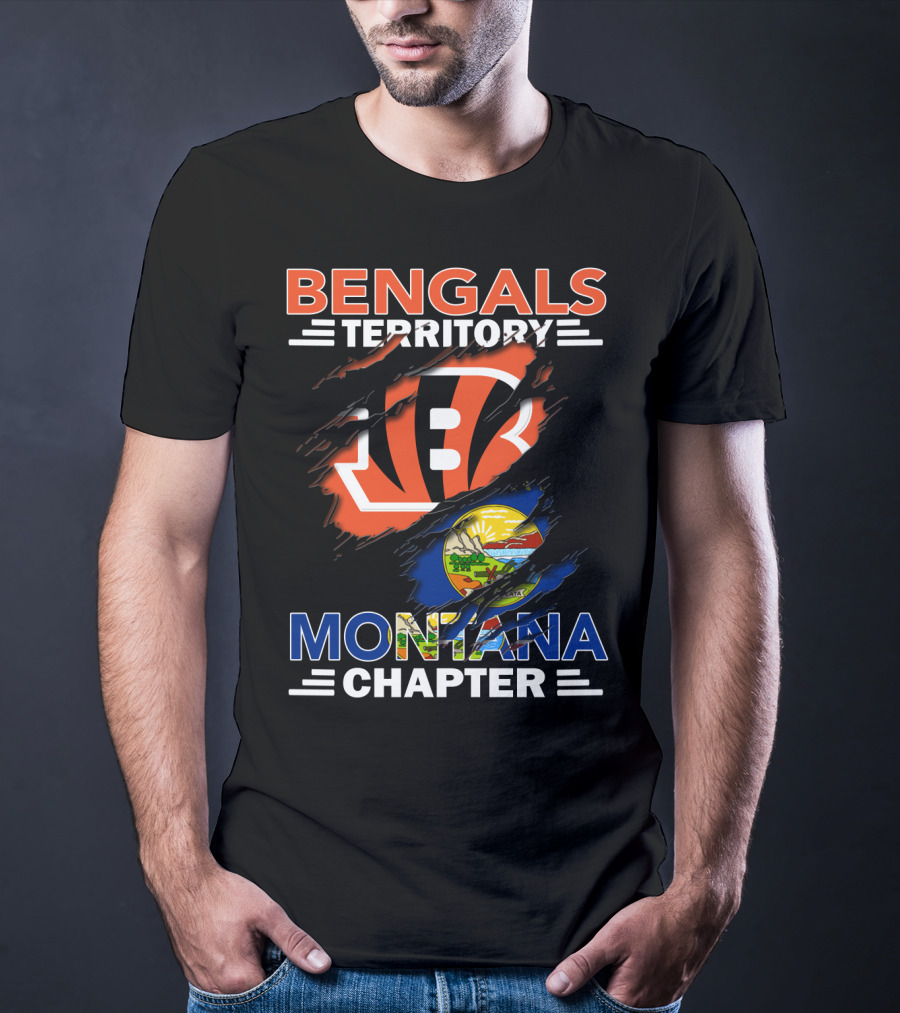 Bengals Territory Montana Chapter NFL Fans Badge T-Shirt