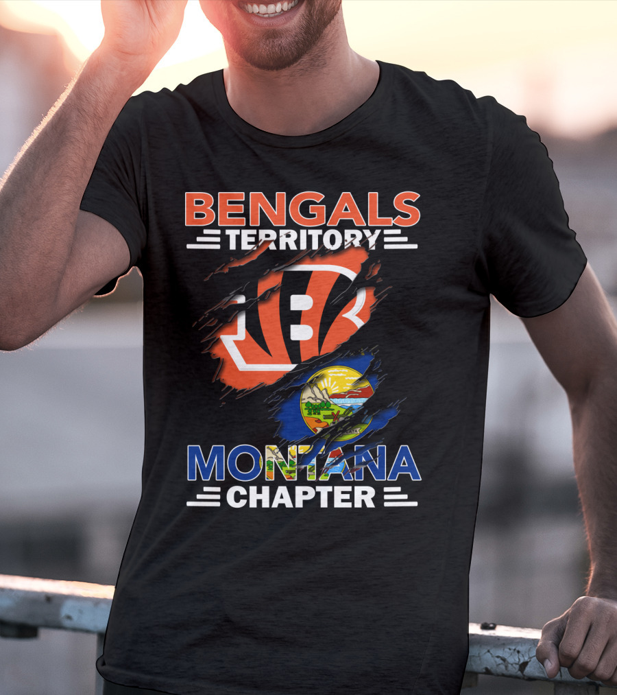 Bengals Territory Montana Chapter NFL Fans Badge T-Shirt