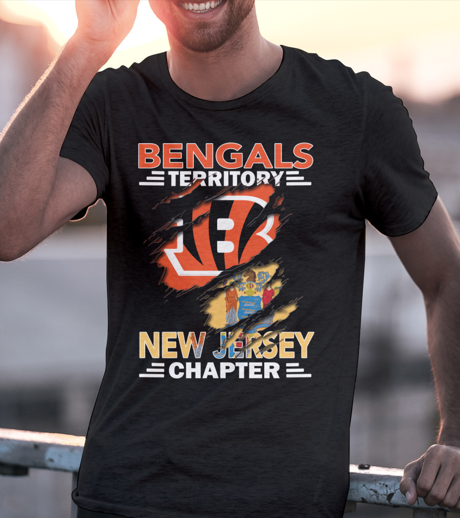 Bengals Territory New Jersey Chapter Logo And State Flag T-Shirt