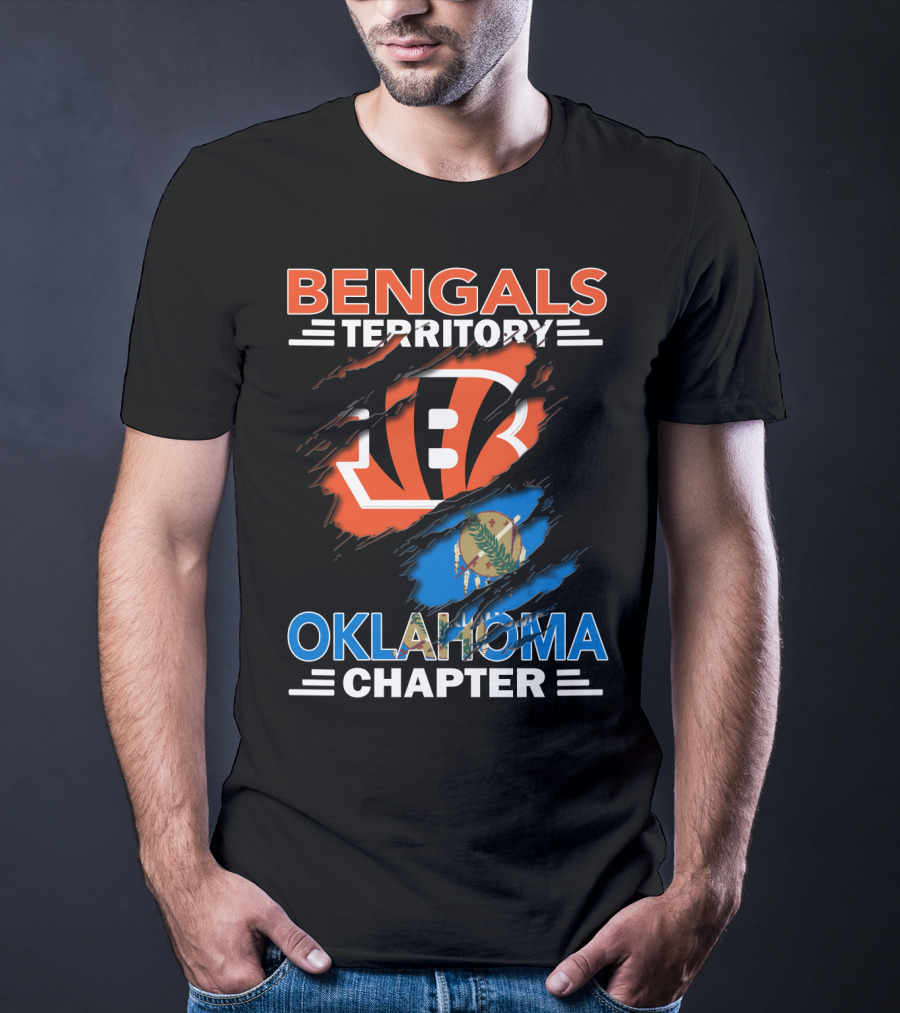 Bengals Territory Oklahoma Chapter Oklahoma Flag Bengals T-Shirt