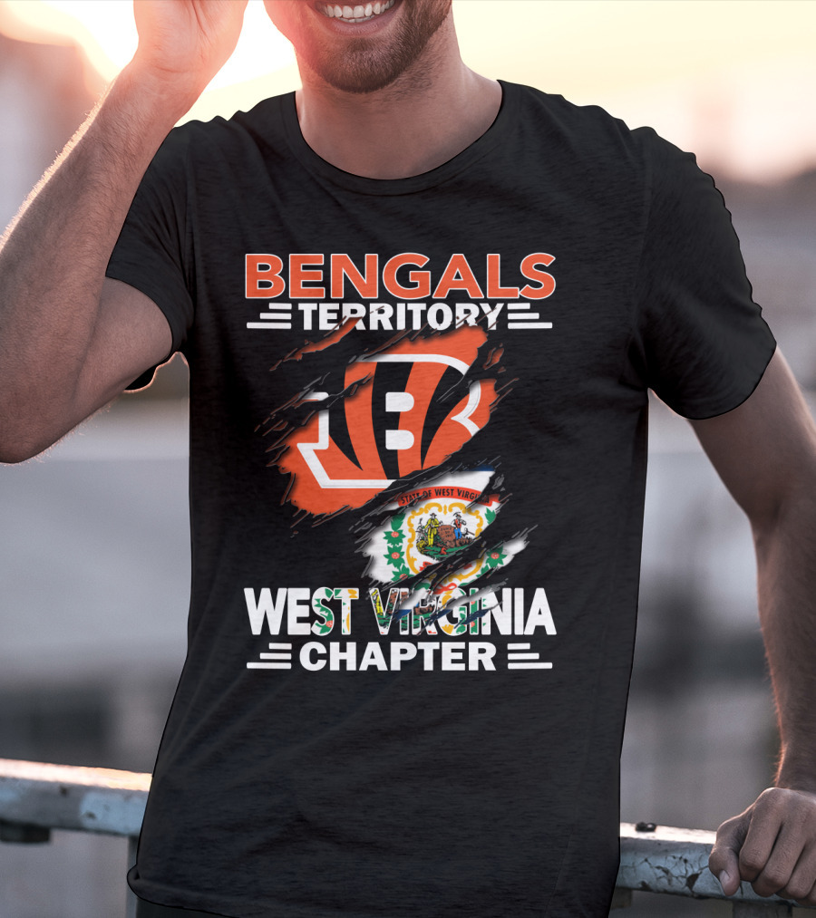 Bengals Territory West Virginia Chapter State Logo NFL Fan Edition T-Shirt