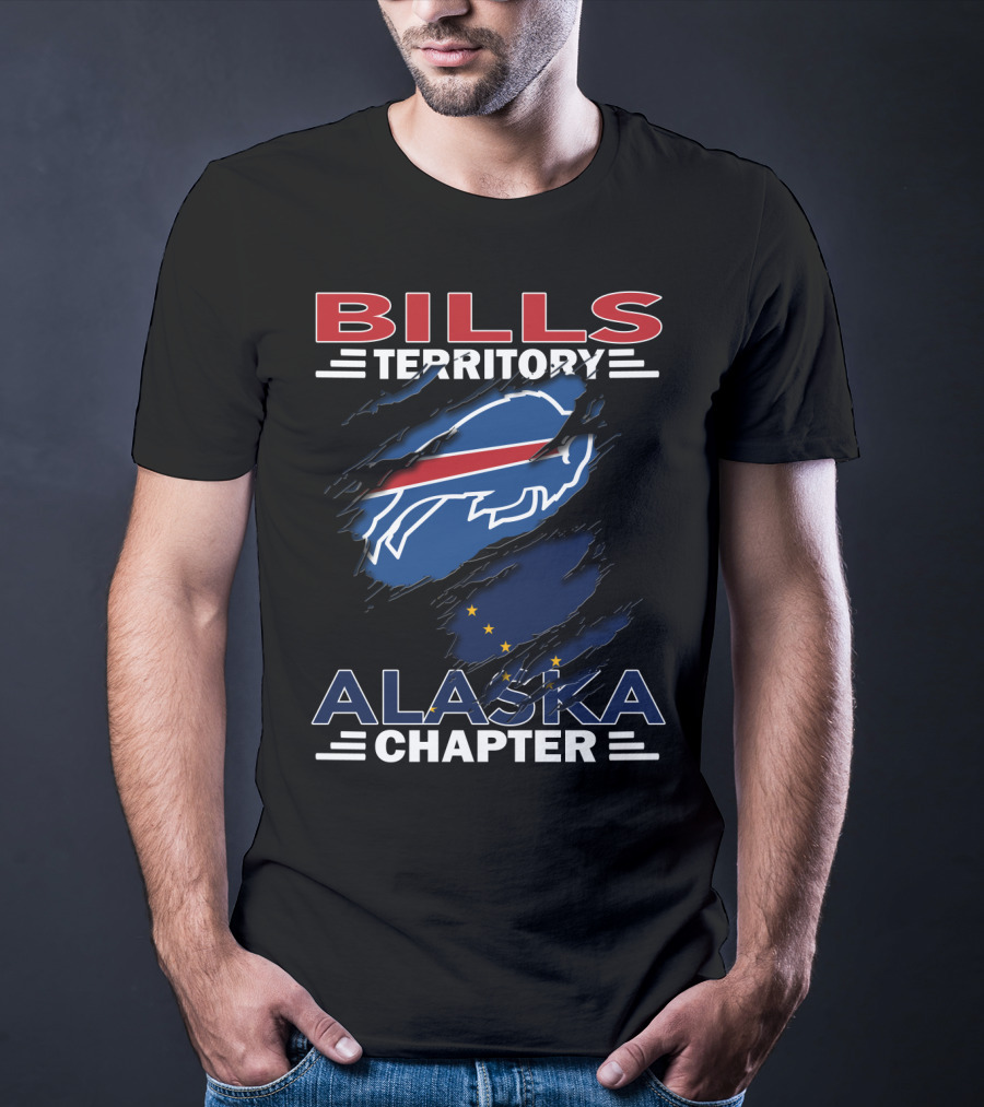 Bills Territory Buffalo Football Alaska Chapter Logo Flag T-Shirt