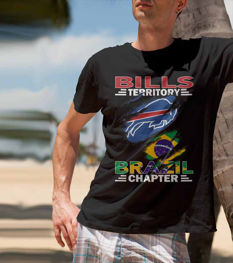 Bills Territory Brazil Chapter Buffalo Football Flag Fan Club T-Shirt
