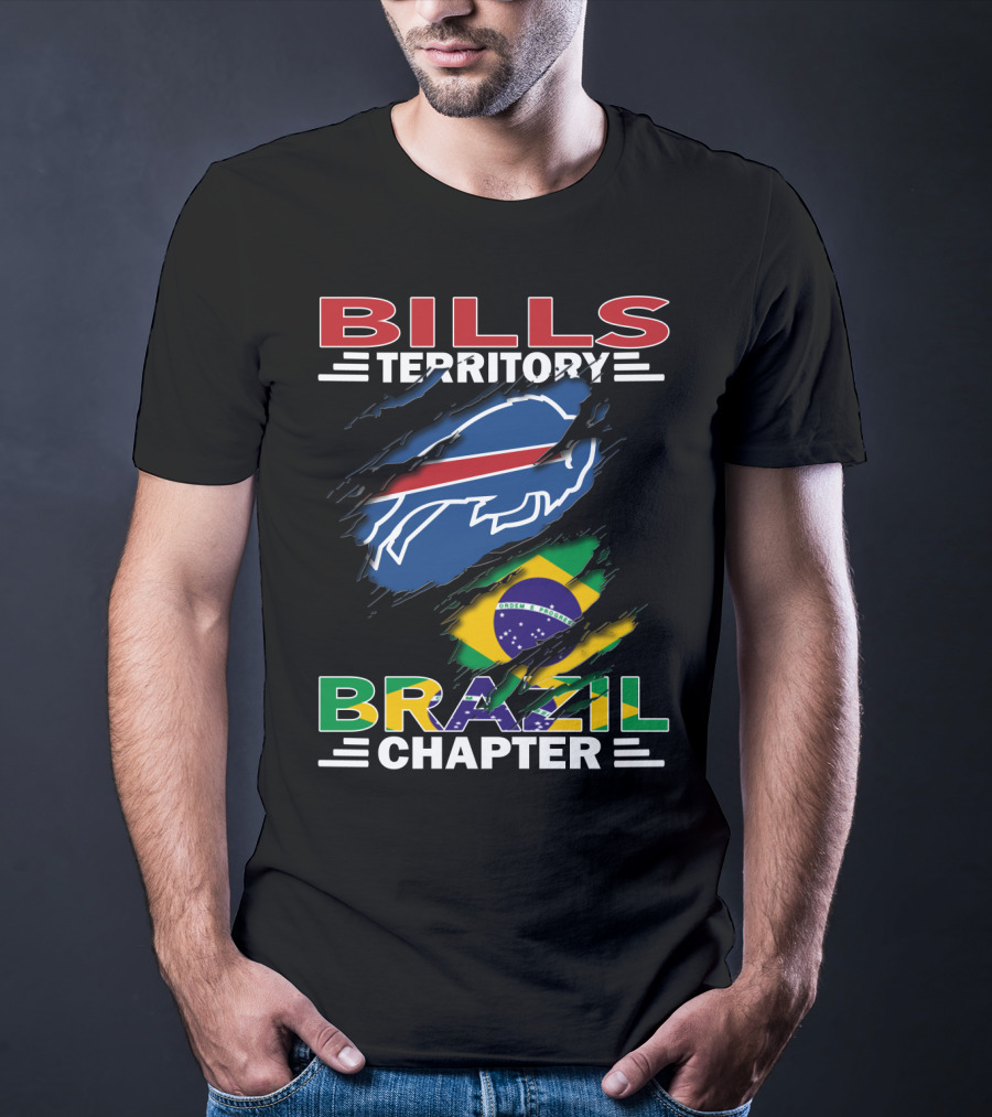 Bills Territory Brazil Chapter Buffalo Football Flag Fan Club T-Shirt