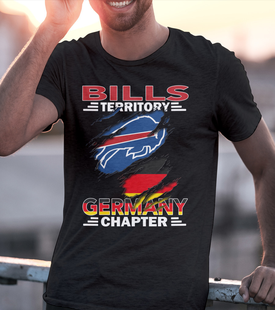 Bills Territory Germany Chapter Buffalo Bills Logo With German Flag T-Shirt