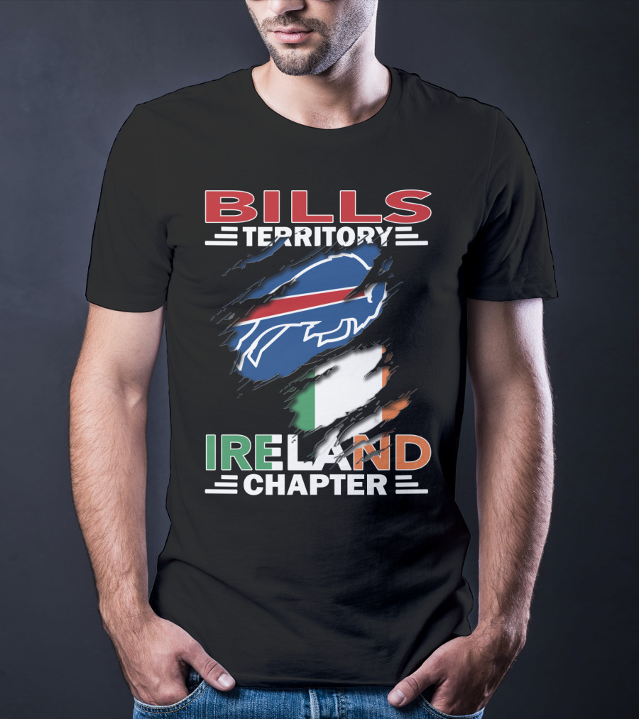 Bills Territory Ireland Chapter Buffalo Logo And Irish Flag T-Shirt