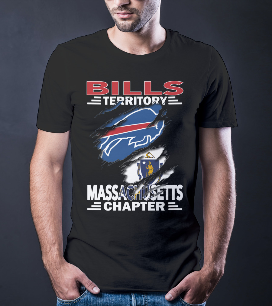 Bills Territory Massachusetts Chapter Buffalo Emblem T-Shirt