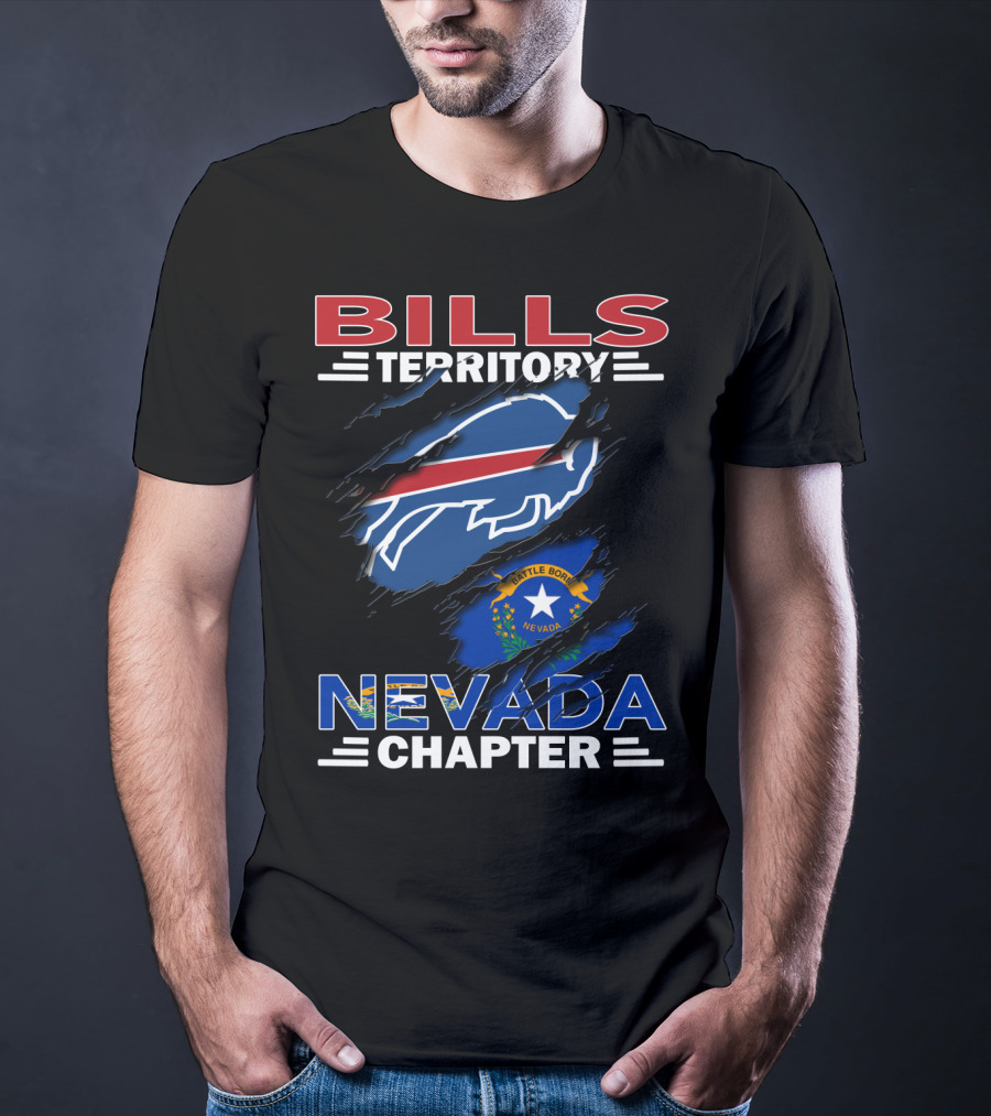 BILLS Territory Nevada Chapter Buffalo Nevada Flag Elements T-Shirt