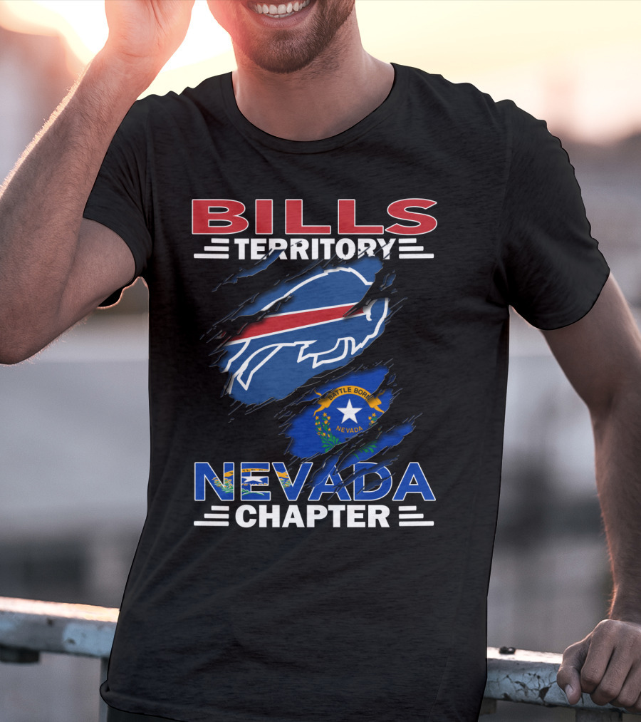 BILLS Territory Nevada Chapter Buffalo Nevada Flag Elements T-Shirt