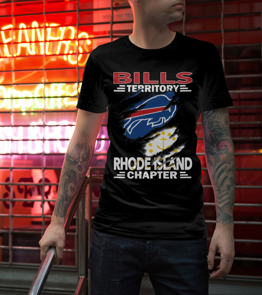 Bills Territory Rhode Island Chapter Blue Red Buffalo And Anchor T-Shirt