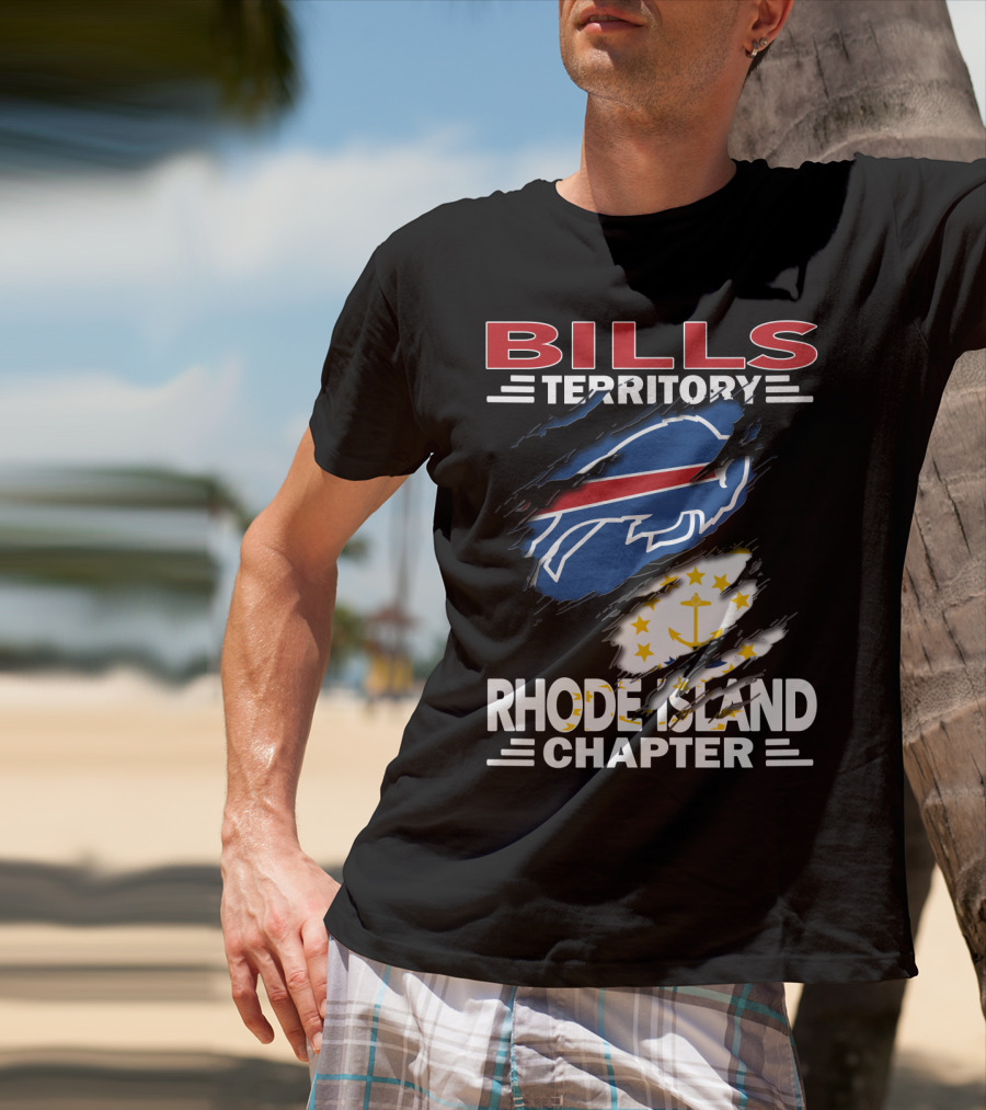 Bills Territory Rhode Island Chapter Blue Red Buffalo And Anchor T-Shirt