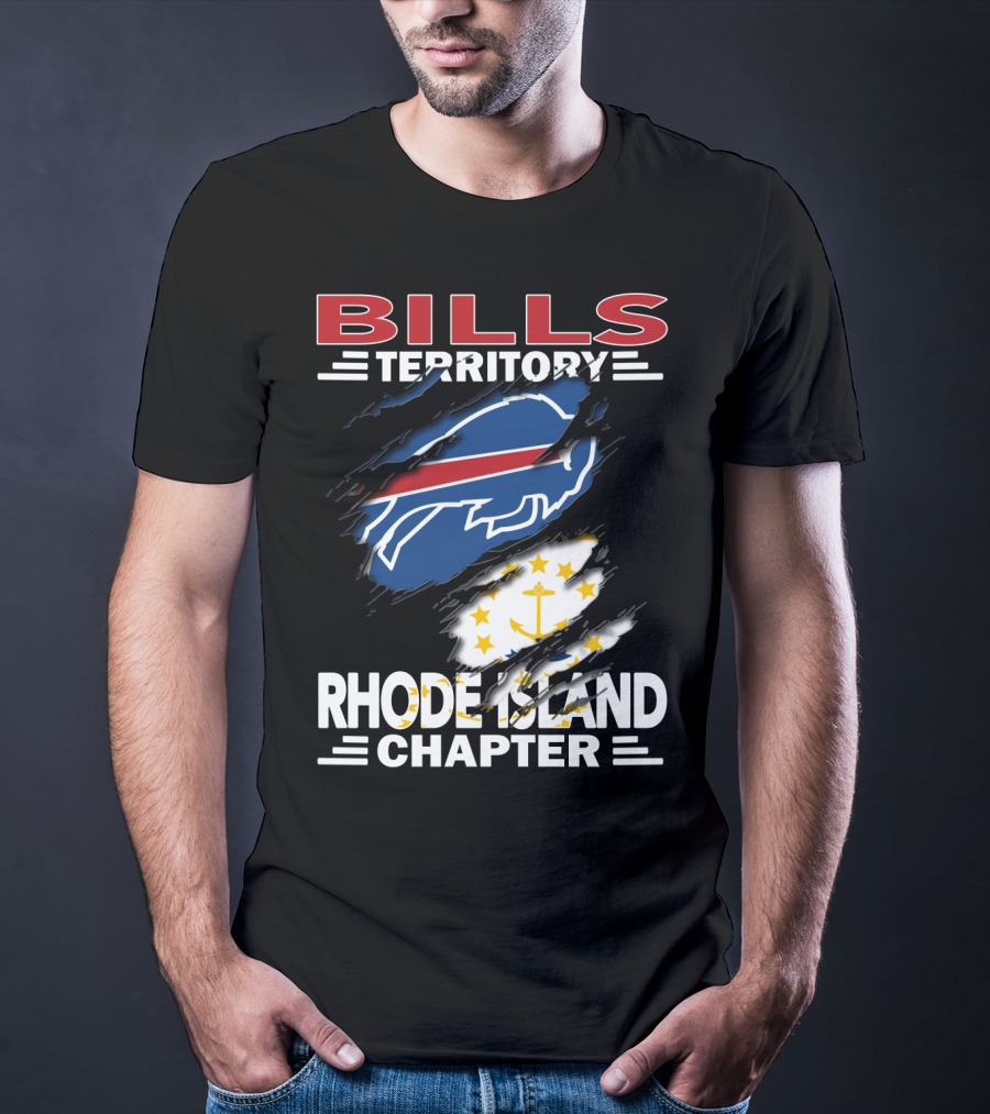 Bills Territory Rhode Island Chapter Blue Red Buffalo And Anchor T-Shirt
