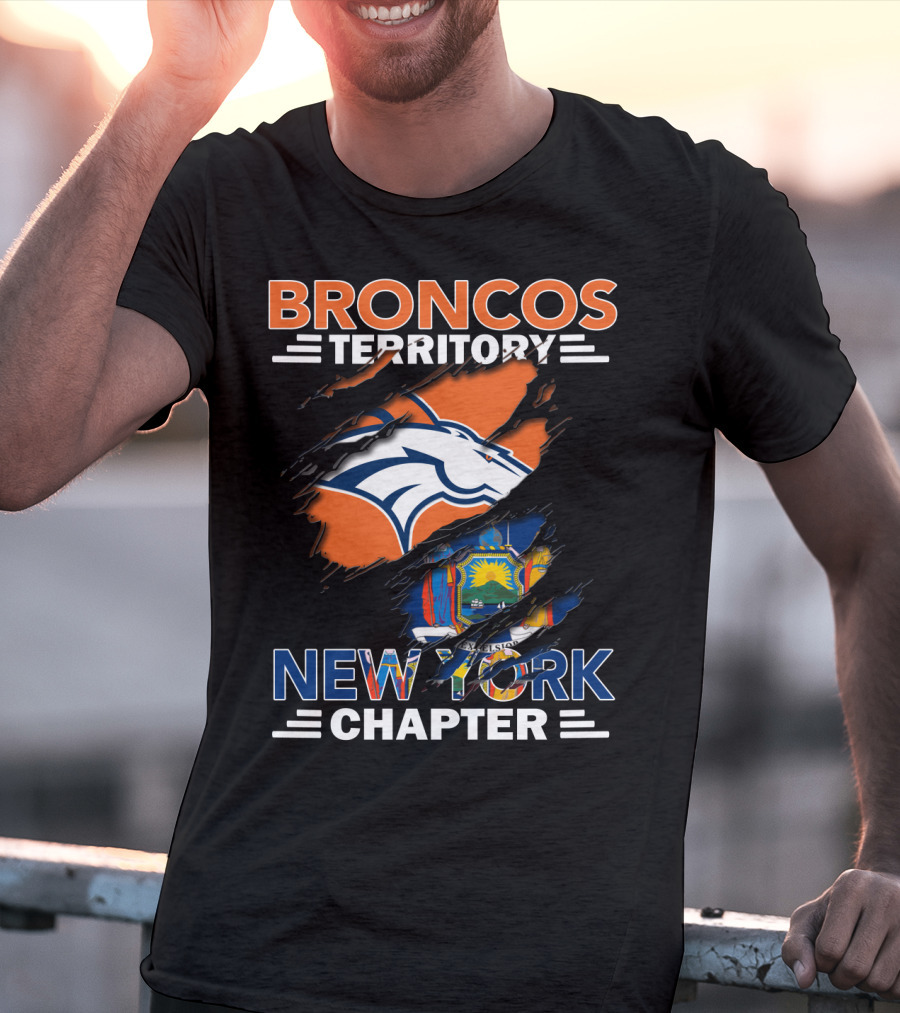 Broncos Territory New York Chapter State Pride Fan Gear T-Shirt