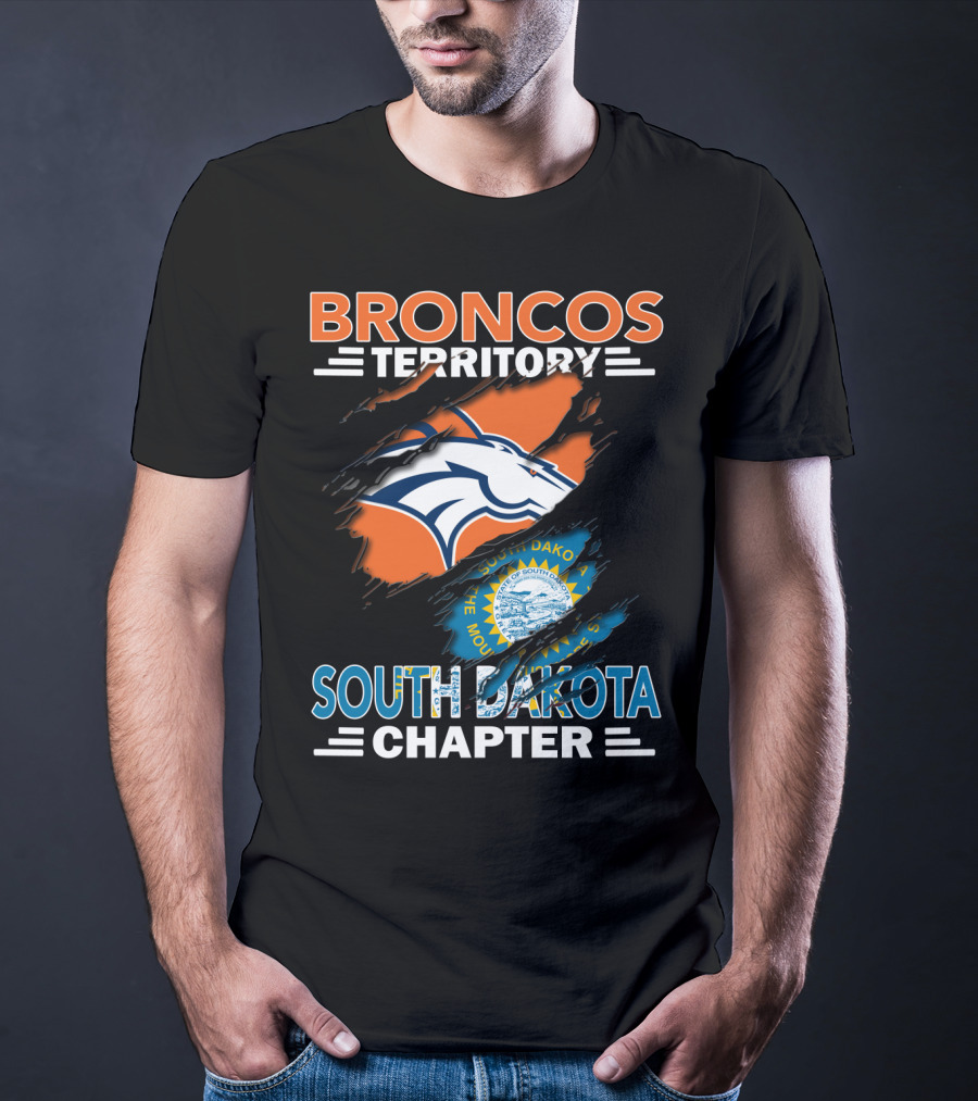 Broncos Territory South Dakota Chapter Logo And State Emblem T-Shirt
