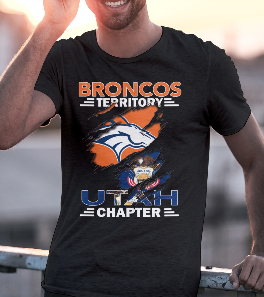 Broncos Territory Utah Chapter Logo With Utah State Seal T-Shirt