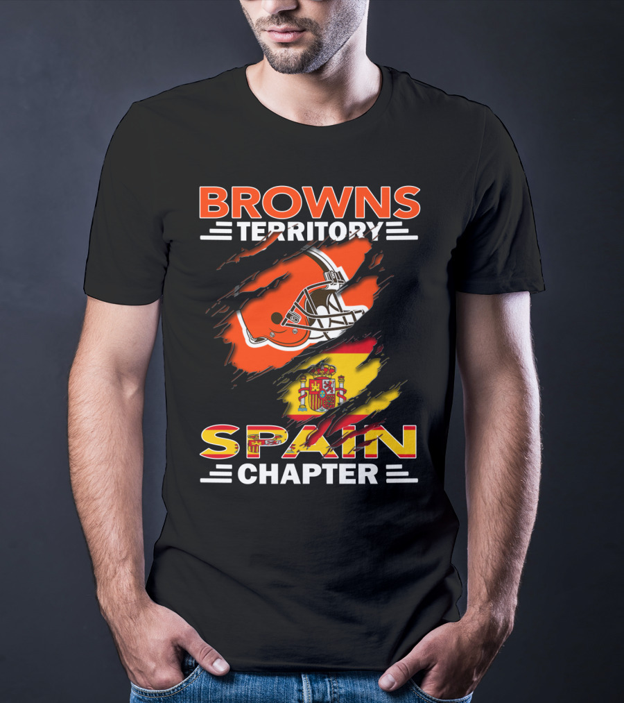Browns Territory Spain Chapter Helmet Flag T-Shirt