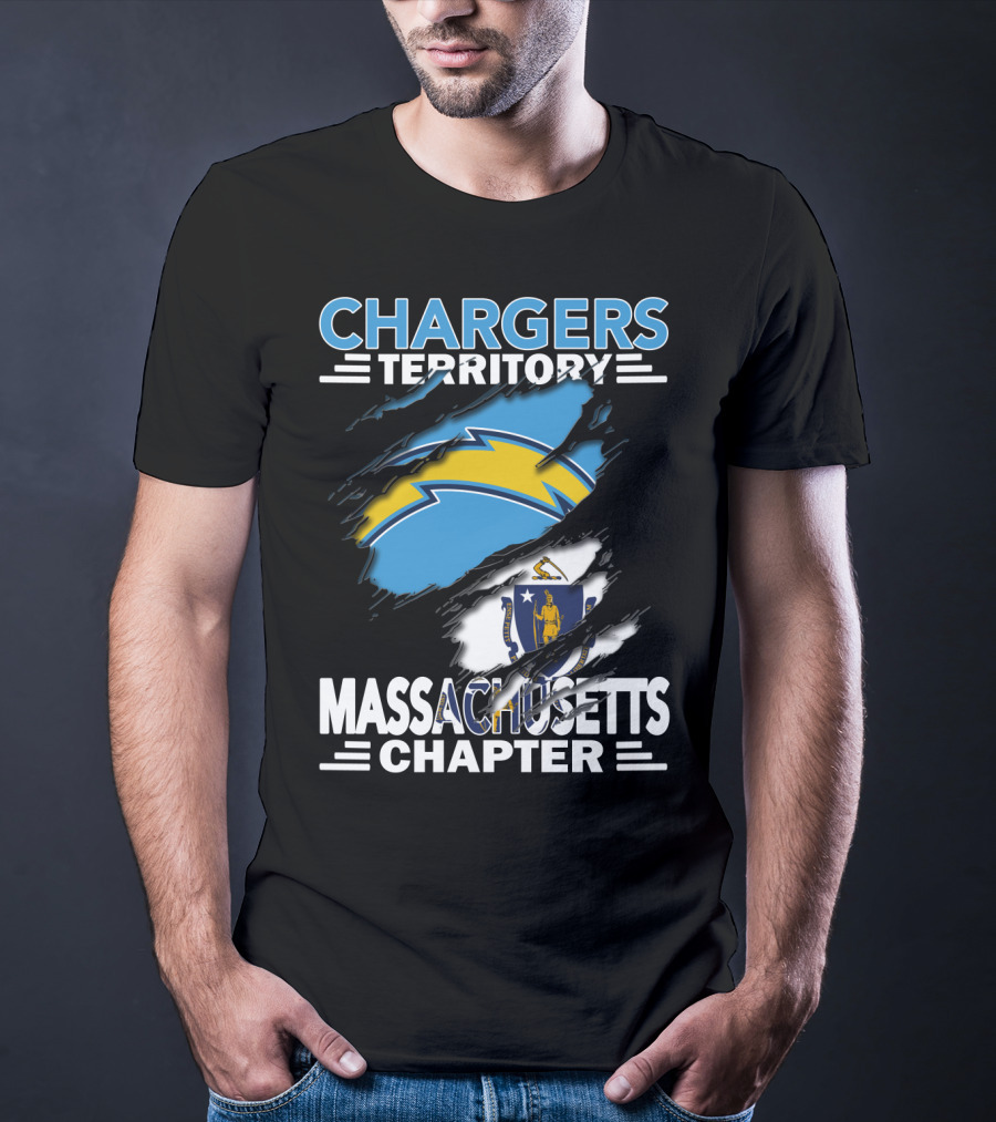 Chargers Territory Massachusetts Chapter Football Fanbase T-Shirt