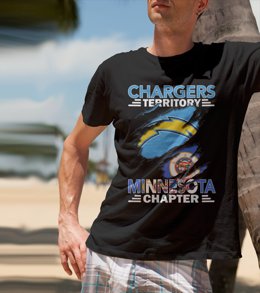 Chargers Territory Minnesota Chapter Logo With State Flag Elements T-Shirt