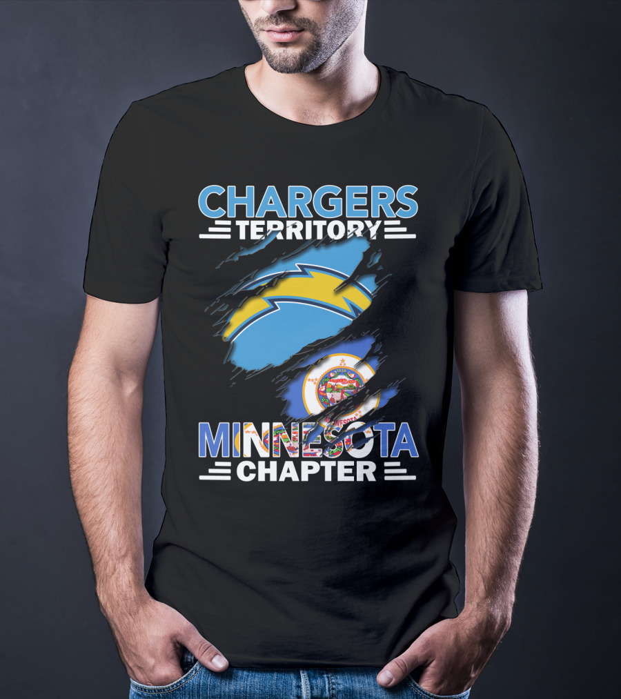Chargers Territory Minnesota Chapter Logo With State Flag Elements T-Shirt