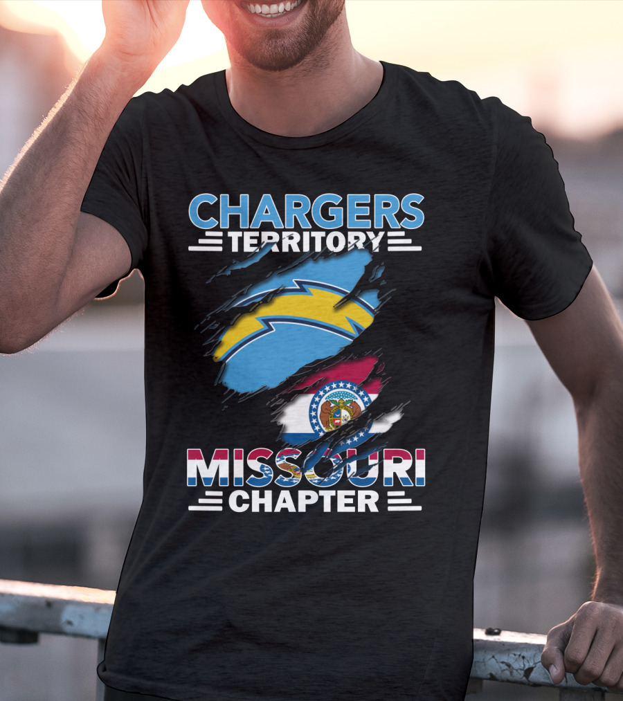 Chargers Territory Missouri Chapter With State Flag T-Shirt