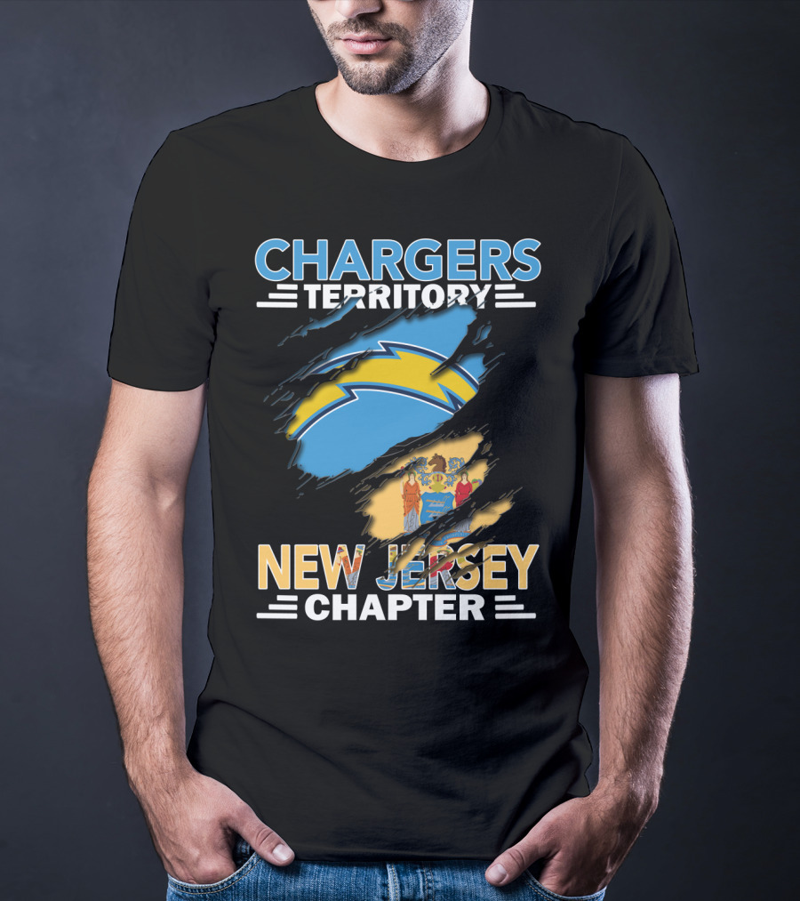 Chargers Territory New Jersey Chapter With State Flag And Team T-Shirt