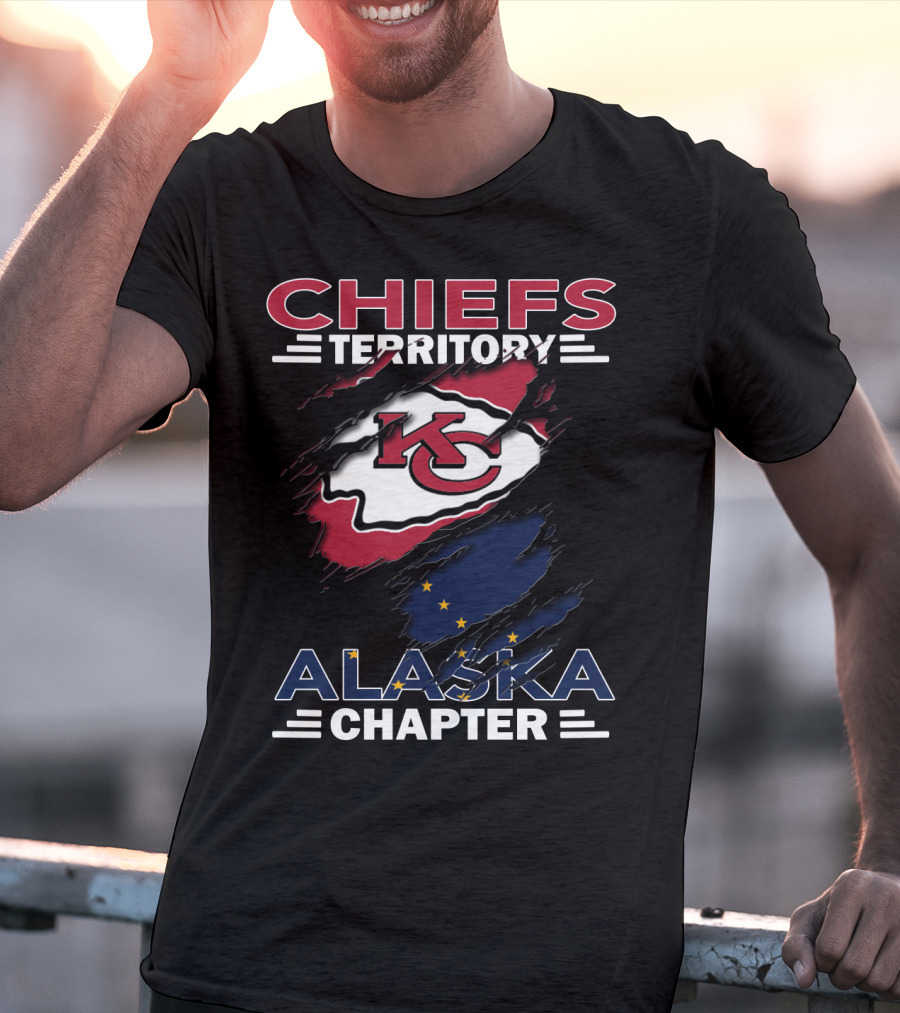 Chiefs Territory Alaska Chapter Kansas City Chiefs Logo And Alaska Flag Elements T-Shirt