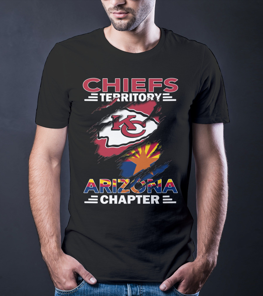 CHIEFS TERRITORY ARIZONA CHAPTER KC Logo State Flag T-Shirt