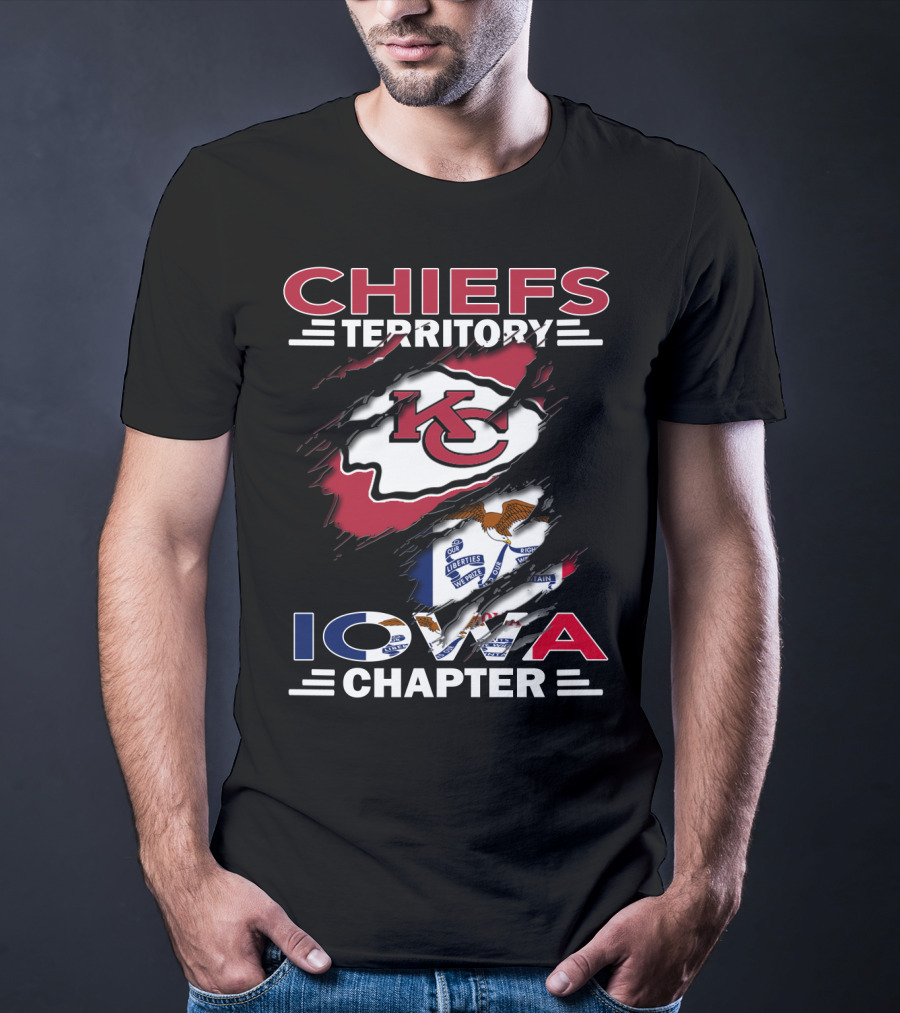 Chiefs Territory Iowa Chapter Kansas City Flag T-Shirt