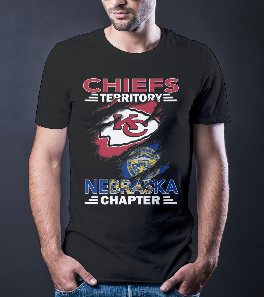 Chiefs Territory Nebraska Chapter KC Chiefs Logo And Nebraska State Seal T-Shirt