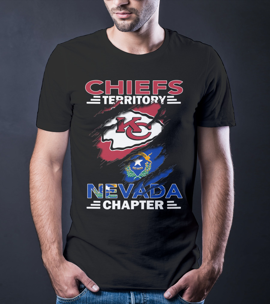 Chiefs Territory Kansas City Logo Nevada Chapter Football Fan T-Shirt