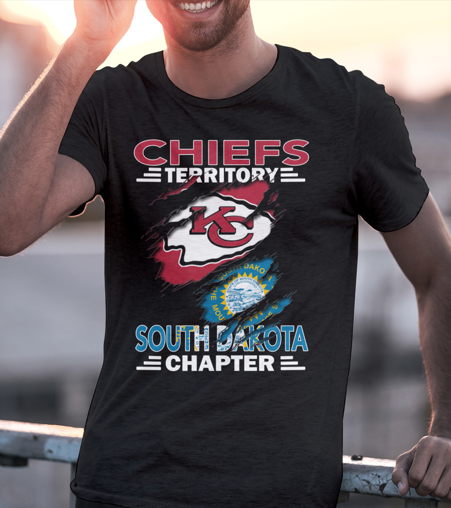 CHIEFS TERRITORY SOUTH DAKOTA CHAPTER KC Logo And South Dakota Emblem T-Shirt