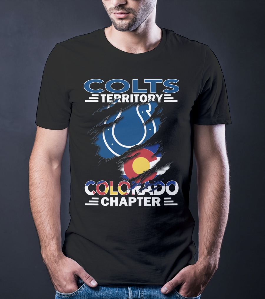 Colts Territory Colorado Chapter Denver Broncos Colts Fan Group T-Shirt