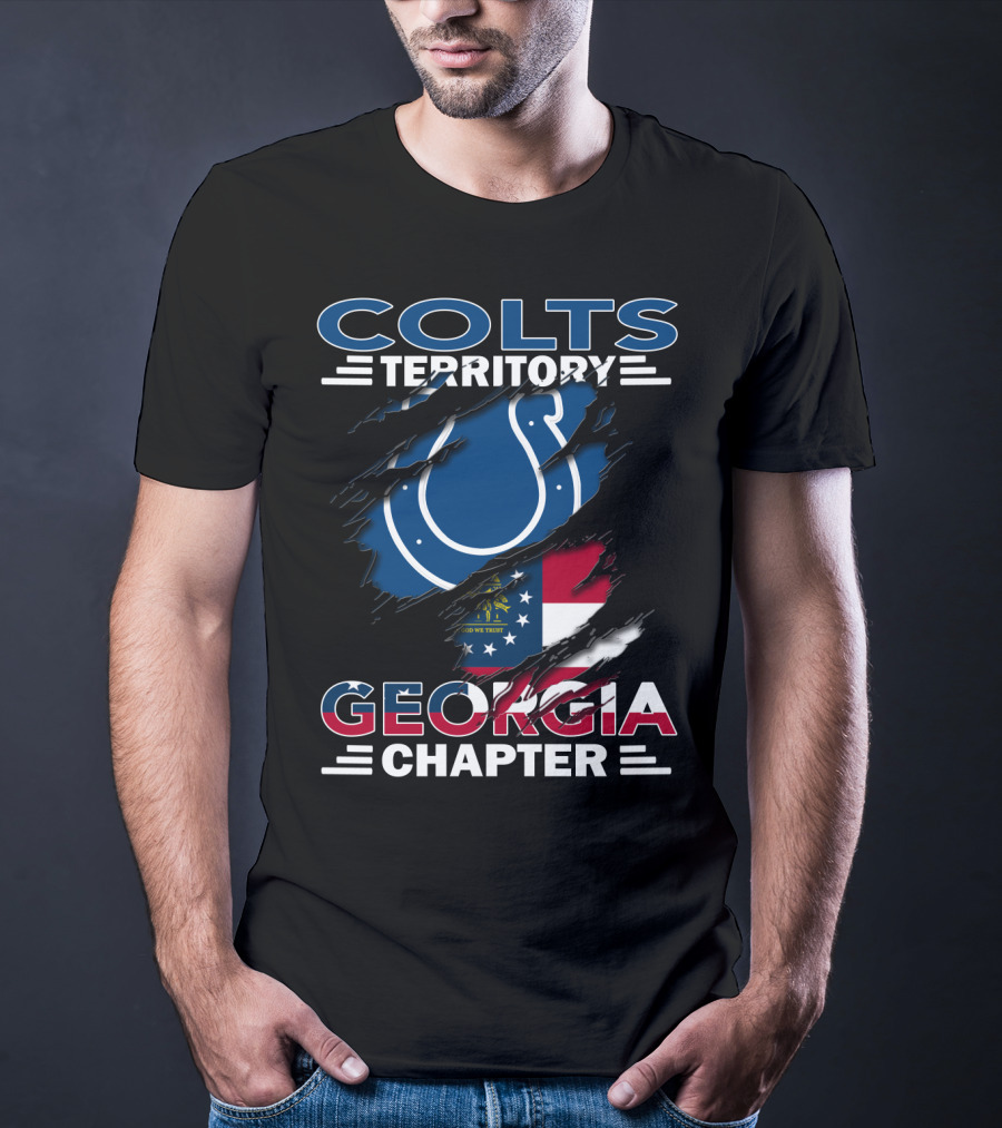 Colts Territory Georgia Chapter USA Flag Team Allegiance T-Shirt