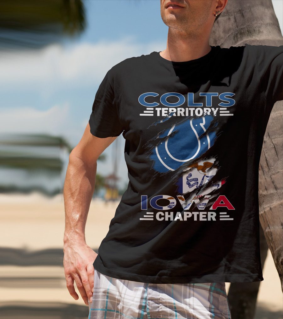 Colts Territory Iowa Chapter Flag Iconic Sports T-Shirt