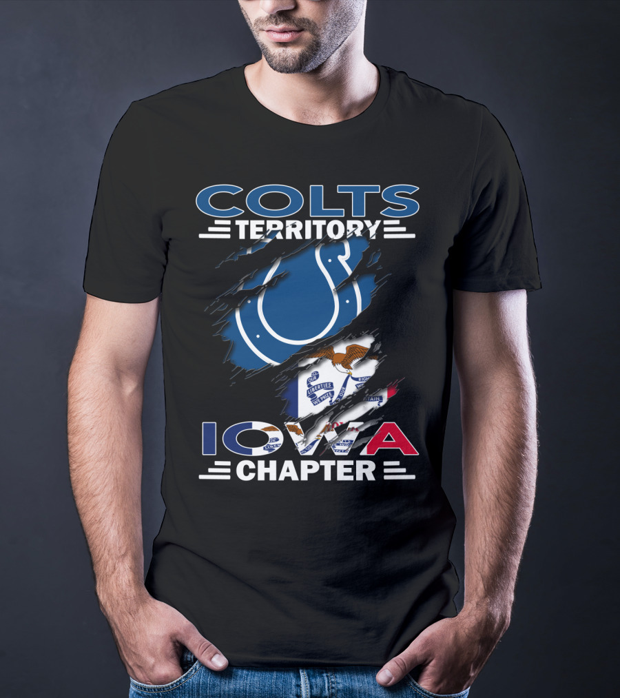 Colts Territory Iowa Chapter Flag Iconic Sports T-Shirt