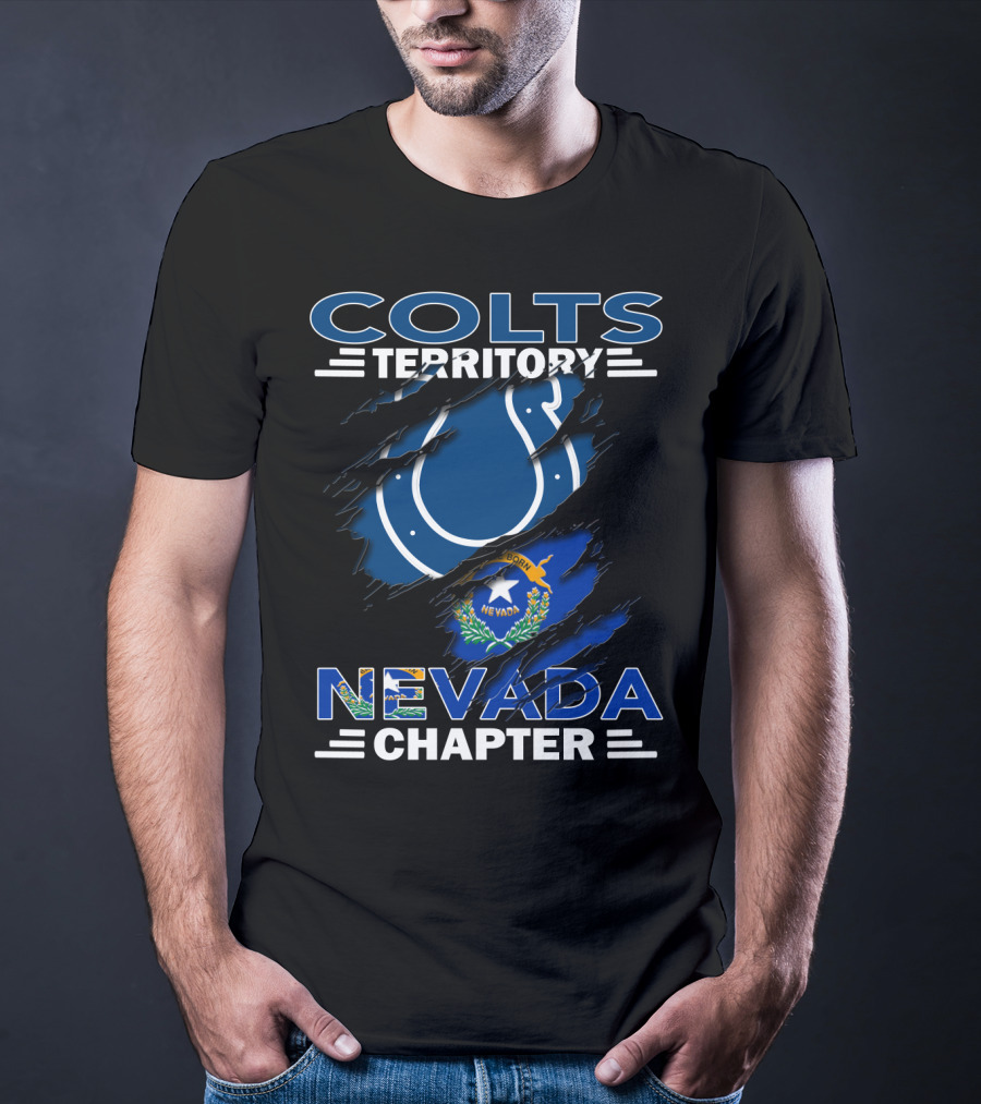 Colts Territory Nevada Chapter Indianapolis Colts Nevada Flag Combination T-Shirt