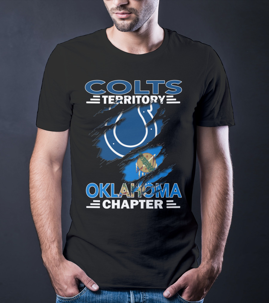 Colts Territory Oklahoma Chapter Colts Logo Oklahoma Flag T-Shirt