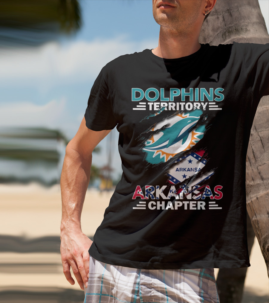 Dolphins Territory Arkansas Chapter Miami Logo Fan T-Shirt