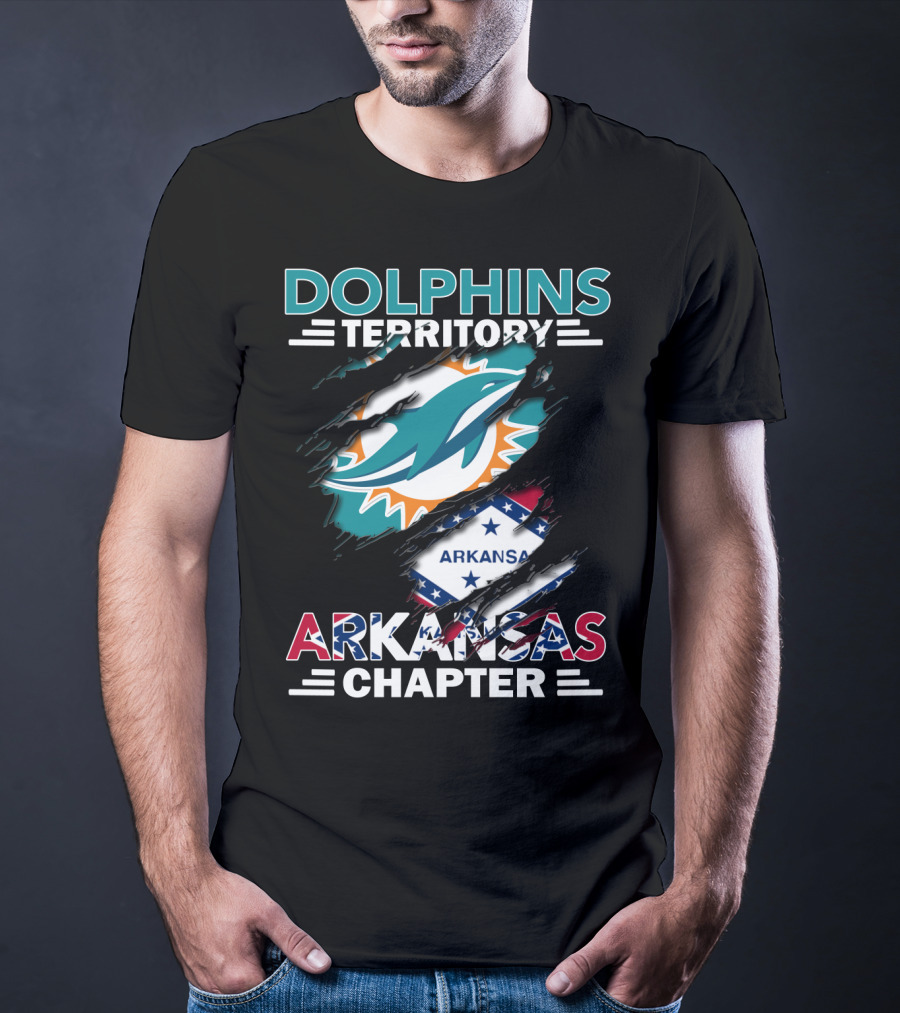 Dolphins Territory Arkansas Chapter Miami Logo Fan T-Shirt