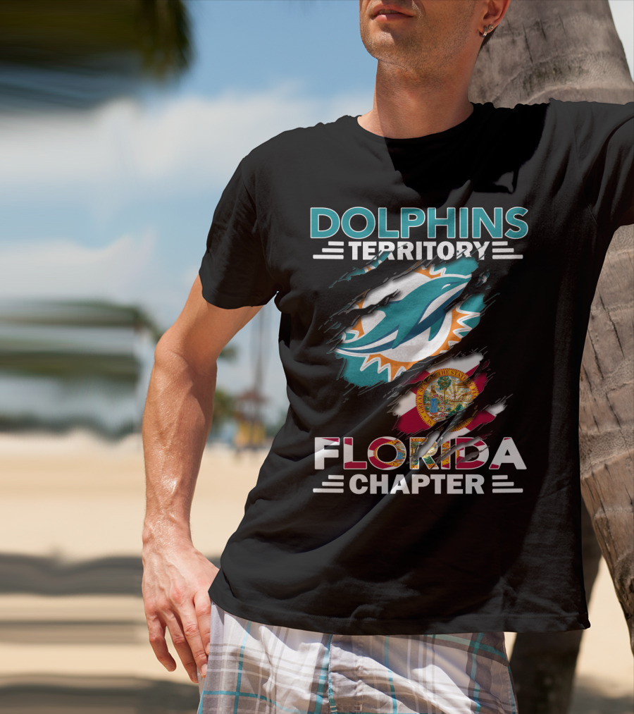 Miami Dolphins Territory Florida Chapter Rip Effect T-Shirt
