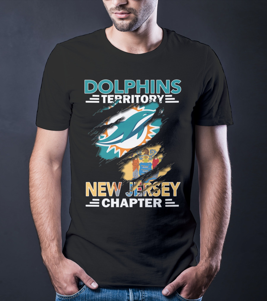 Dolphins Territory New Jersey Chapter NFL Football Fan Club T-Shirt