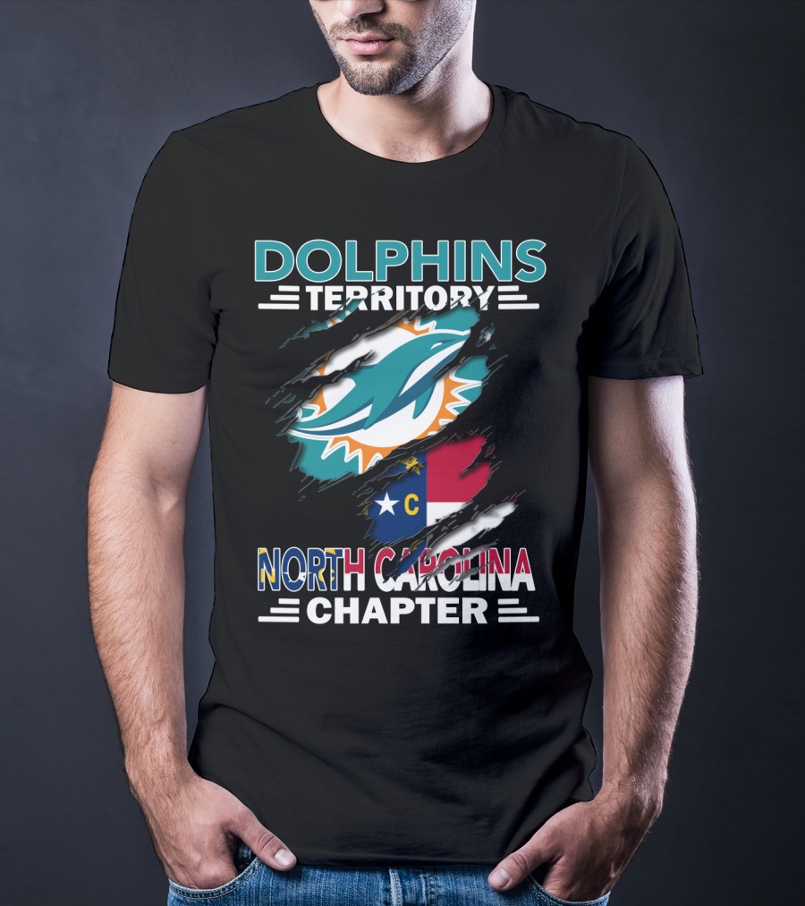 Dolphins Territory North Carolina Chapter Flag T-Shirt