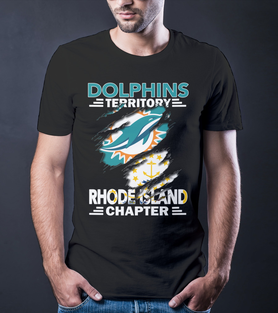 Dolphins Territory Rhode Island Chapter Miami Dolphins Fan Group T-Shirt