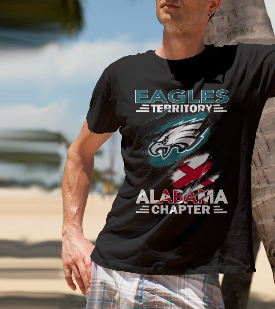 Eagles Territory Alabama Chapter Ripped Flag T-Shirt