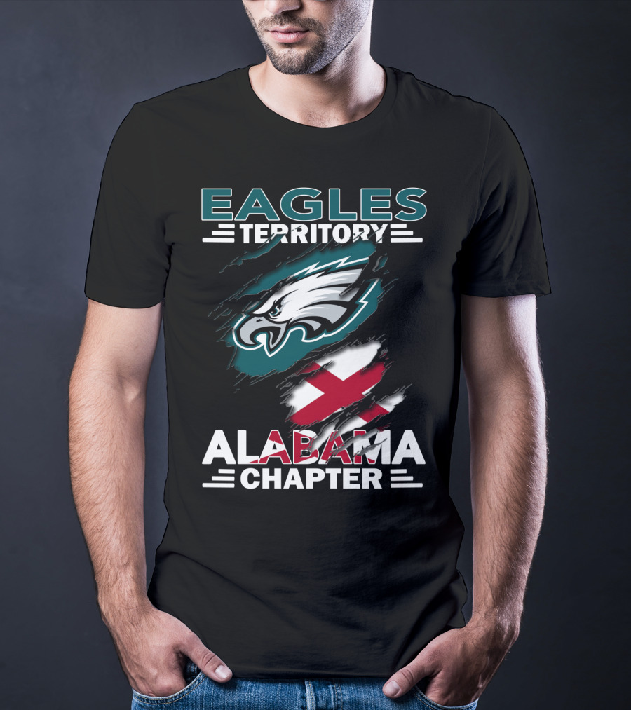 Eagles Territory Alabama Chapter Ripped Flag T-Shirt